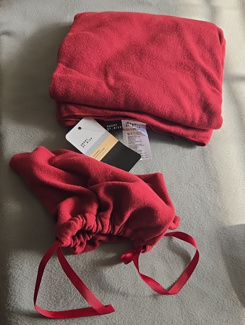 Travel Blanket In Ruby Wine